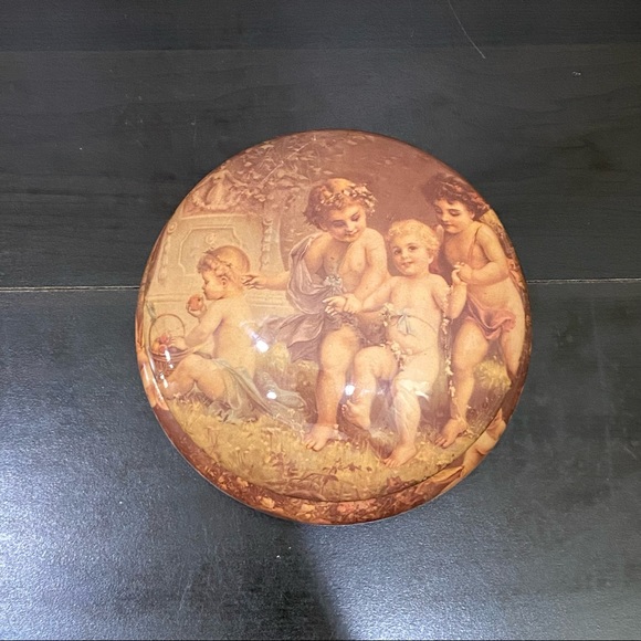 Vintage ENESCO Texjade Cherub Angel Trinket Box - Picture 7 of 16